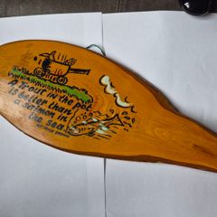 Hanging Wooden Fishing Saying