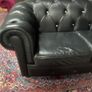 Black Leather Chesterfield sofa Image 2