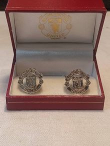NOS Sterling Silver Official Manchester United Cufflinks