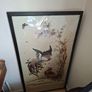 3 Large Antique Chinese Handmade Silk Embroidery of Roosters among Bamboo. These are likely from the 19th or early 20th century, often referred to as Qing Dynasty or Meiji era Ideal for Home or Stage Movie Props Image 2