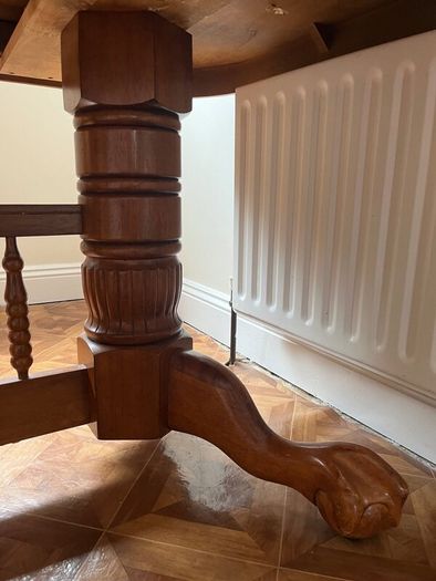 Solid Wood Dining Table + 4 Matching Chairs