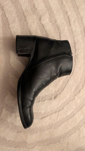 Black leather boots