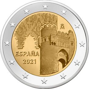 Spain 2 Euro Commemorative Coin 2021 - Historic City of Toledo. Uncirculated.