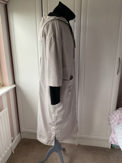 coat grey Naya lightweight coat with hood size 2 12/14