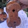 3 X Art Deco Handpainted Hardwood Cats Image 8
