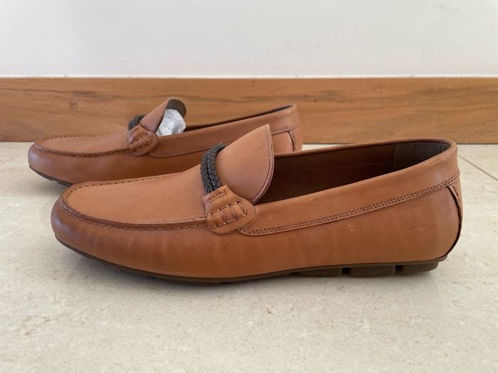 Aldo "Fildes" Leather Loafers - Cognac Tan - UK 8 / EU 42 - Brand New