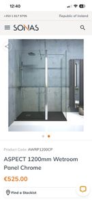 1200 wetroom panel