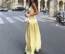 Yellow polka dress /midi / S/ new