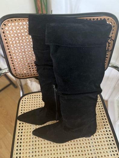 Duo Boots - black suede long boots