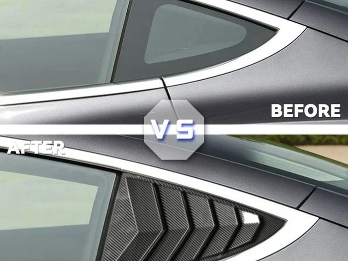 Tesla Model 3 Rear Side Window Cover Louver Sport Style 2017-2026 Accessories