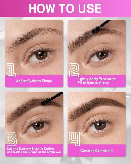 Brand New Eyebrow Gel Set 2-piece Black & Clear Long-lasting Waterproof Styling Kit