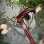 Unique Handmade Walking Stick, Raven with Celtic Knot Handle, Never Used Image 3