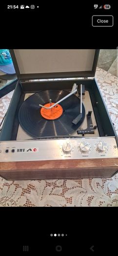 vintage hmv record player