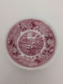 Adams English Scenic Red Bowls x 6