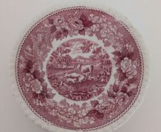 Adams English Scenic Red Bowls