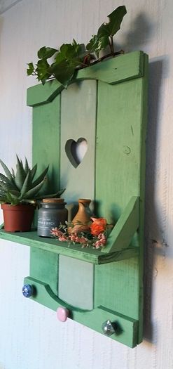 NEW :Rustic Floating Shelf / Coat & Hat Rack