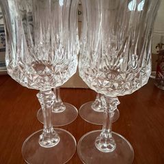 Vintage 1978 JG Durand Cristal D'Arques Longchamp Wine Goblets