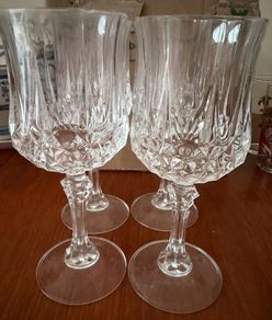 Vintage 1978 JG Durand Cristal D'Arques Longchamp Wine Goblets