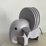 Wooden Elephant Coaster Holder Image 5