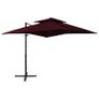 Cantilever Umbrella with Double Top 250x250 cm Bordeaux Red Image 5