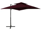 Cantilever Umbrella with Double Top 250x250 cm Bordeaux Red
