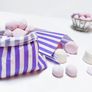 Lot of 200 pcs PURPLE stripe sweet bags 5x7" ideal for candy weddings parties candy cart shop small retails and sweet shops SIZE 5x7 inches Image 2