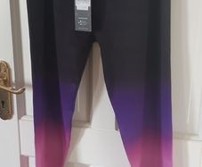 Hype Leggings NEW Black with purple tie dye Age 16 years