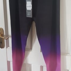 Hype Leggings NEW Black with purple tie dye Age 16 years