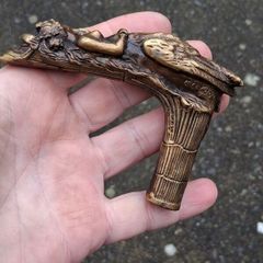 Cardoe Gilded Bronze(Leda and the Swan) Walking Stick Handle