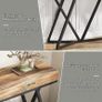 140cm Console Table, Rustic Wood & Metal Sofa Table, Industrial Entryway Table with X-Frame Base, Hallway & Living Room Furniture Image 4