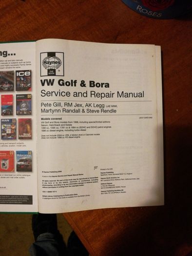 Haynes Manual VW Golf+Bora 98-2000