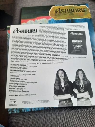 ASHBURY : Endless Skies LP - US 2014 repress