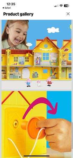 Peppa Pig's Big Family House Playset with Baby Evie like new