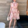 DAZY Flower Print Sleeveless High Waist Dress Image 3