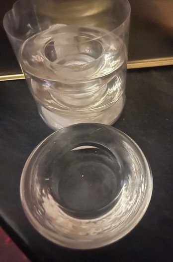 3 Glass T- Light Holders