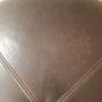 brown leather footstool Image 4