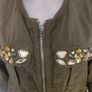 H&M Conscious Collection Embellished khaki Jewels Jacket Size UK12 EU40 Postage included Image 3