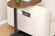 C Shaped Compact Sofa Side End Coffee Table NEW