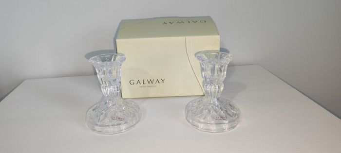 Galway Crystal Candle stick pair