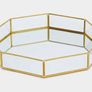 Hexagon gold mirror tray like new Image 4
