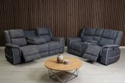Hannah Electric Micro Fabric Recliner Sofa
