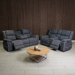 Hannah Electric Micro Fabric Recliner Sofa