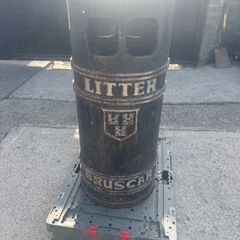 vintage metal litter bin