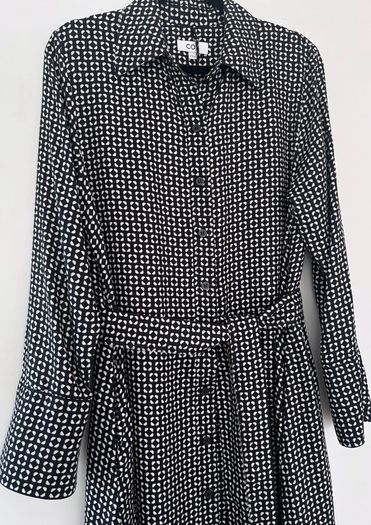 COS  Printed Belted Midi Shirt Dress