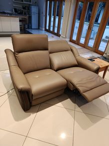 Leather Sofa 2 seater electric recliner 1.7m wide