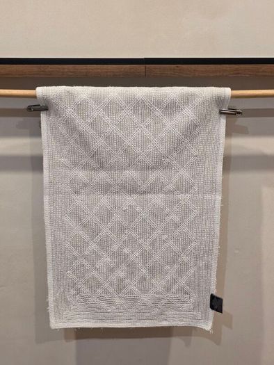 Dune 100% Cotton Bath Mat 80x50cm - Light Grey