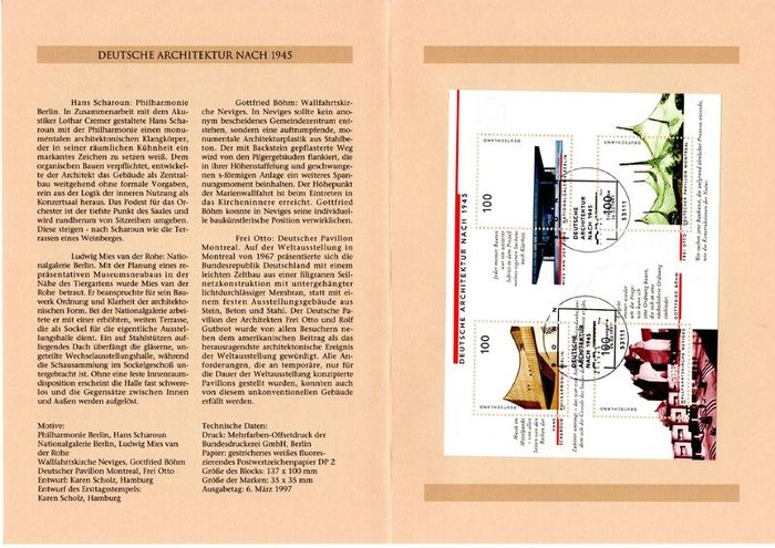 1997 Bundes Republic Deutschland (Germany) Federal Annual Stamp EFT Collection incl 45 images of contents