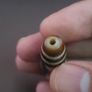 Antique Himalayan Tibetan Circle Square Eyes Agate Dzi Bead Amulet Pendant Image 7