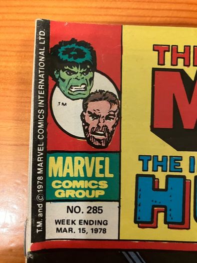 Comic: 'The Mighty World Of Marvel' no. 285 / 1978