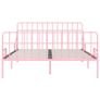 Bed Frame with Slatted Base Pink Metal 180x200 cm Image 4